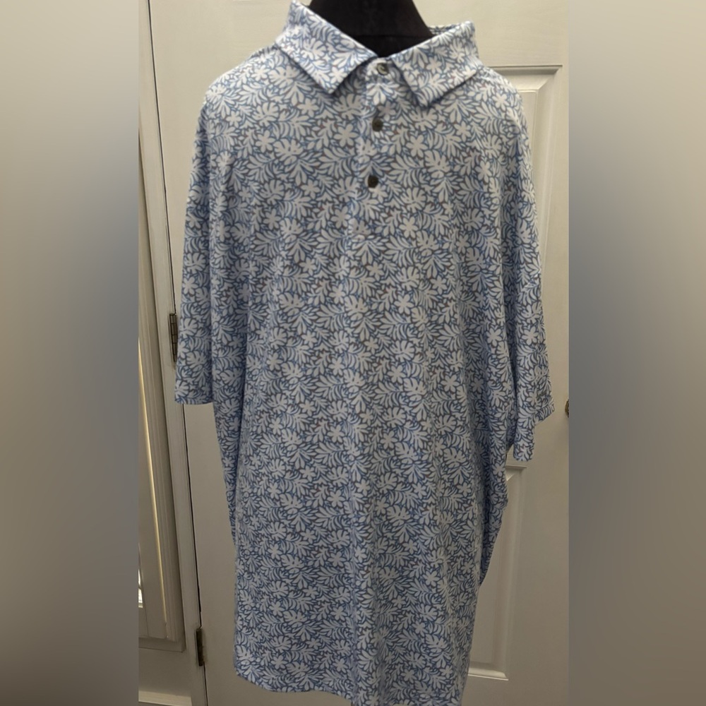 NWT BEN HOGAN MEN'S PERFORMANCE POLO- FLORAL -